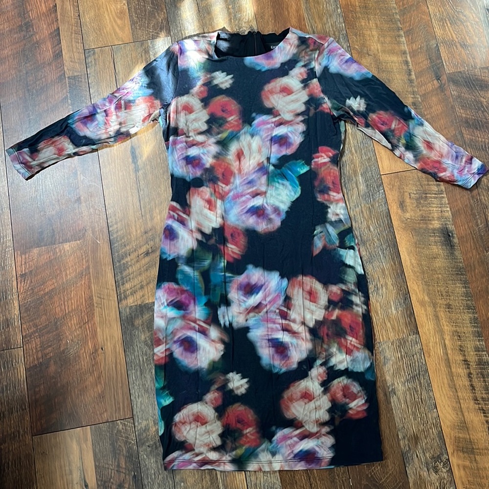 Karen Kane Watercolor Floral Dress
